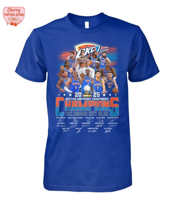 2025 Western Conference Champions NBA Oklahoma City Thunder T-Shirt
