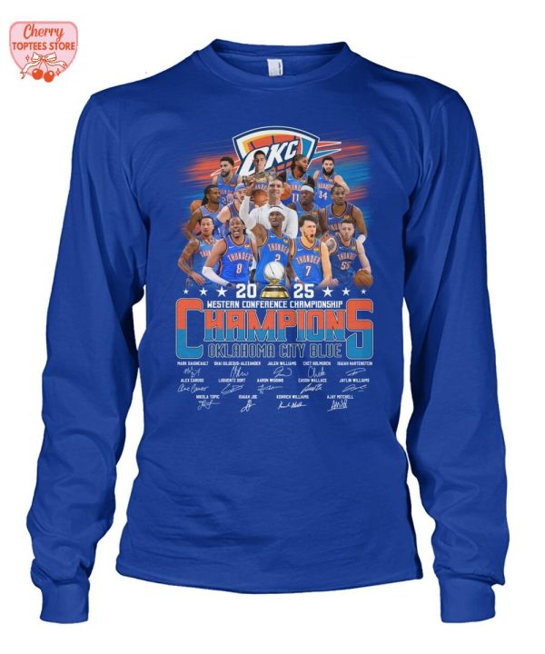 2025 Western Conference Champions NBA Oklahoma City Thunder T-Shirt