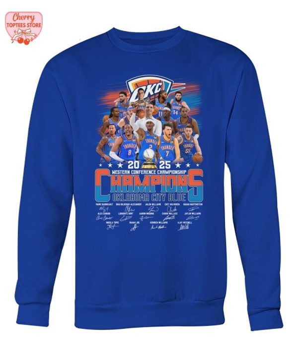 2025 Western Conference Champions NBA Oklahoma City Thunder T-Shirt
