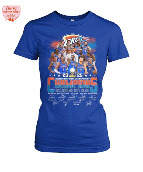 2025 Western Conference Champions NBA Oklahoma City Thunder T-Shirt