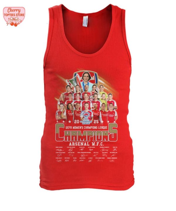 Arsenal W.F.C UEFA Women’s Champions League 2025 T-Shirt