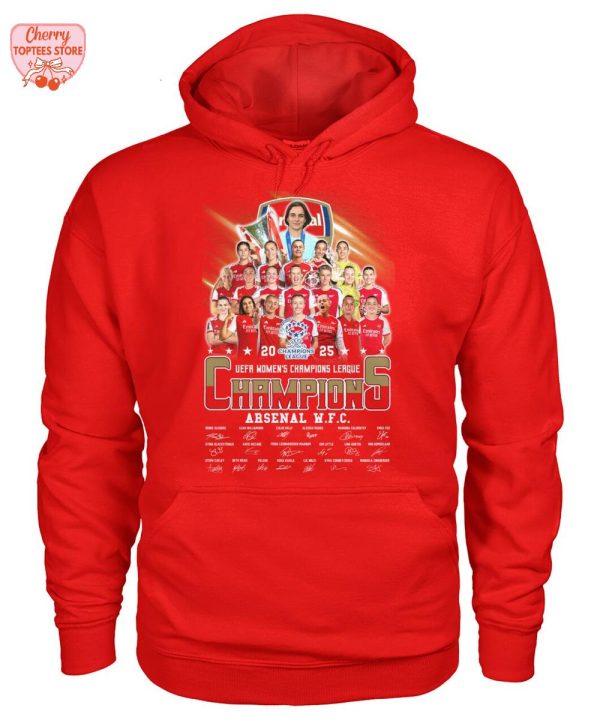 Arsenal W.F.C UEFA Women’s Champions League 2025 T-Shirt