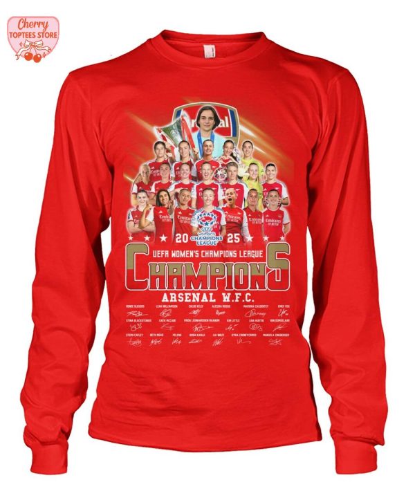 Arsenal W.F.C UEFA Women’s Champions League 2025 T-Shirt