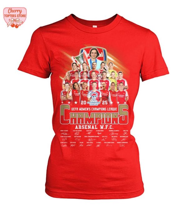 Arsenal W.F.C UEFA Women’s Champions League 2025 T-Shirt