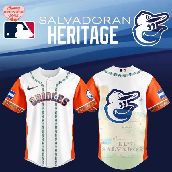 Baltimore Orioles Salvadoran Heritage Night 2025 Baseball Jersey