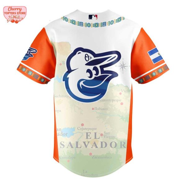 Baltimore Orioles Salvadoran Heritage Night 2025 Baseball Jersey