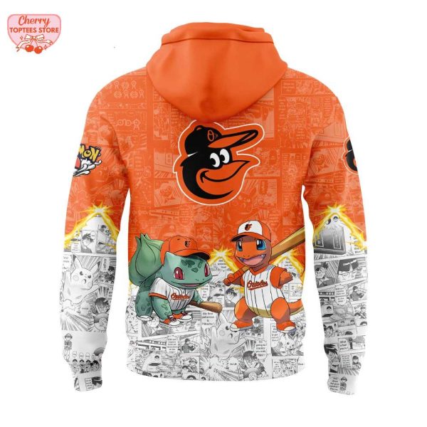 Baltimore Orioles x Pokemon For Fans 2025 Special New Hoodie