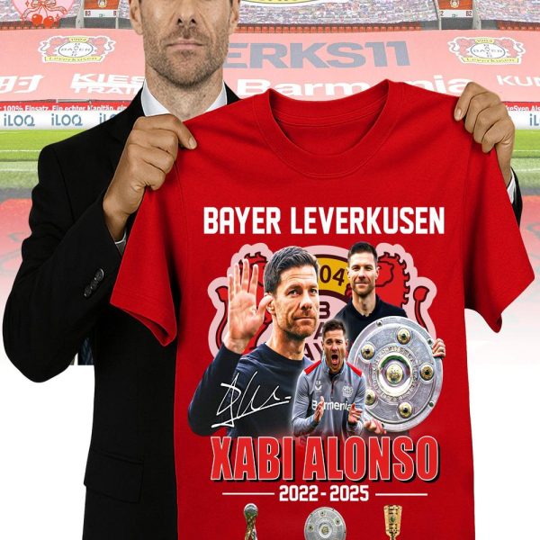 Bayer Leverkusen Xabi Alonso 2022-2025 Thank You For The Memories T-Shirt