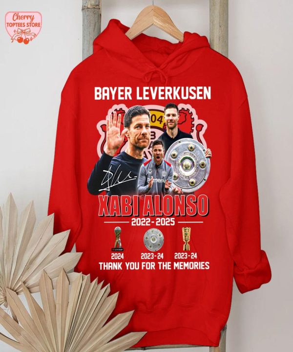 Bayer Leverkusen Xabi Alonso 2022-2025 Thank You For The Memories T-Shirt