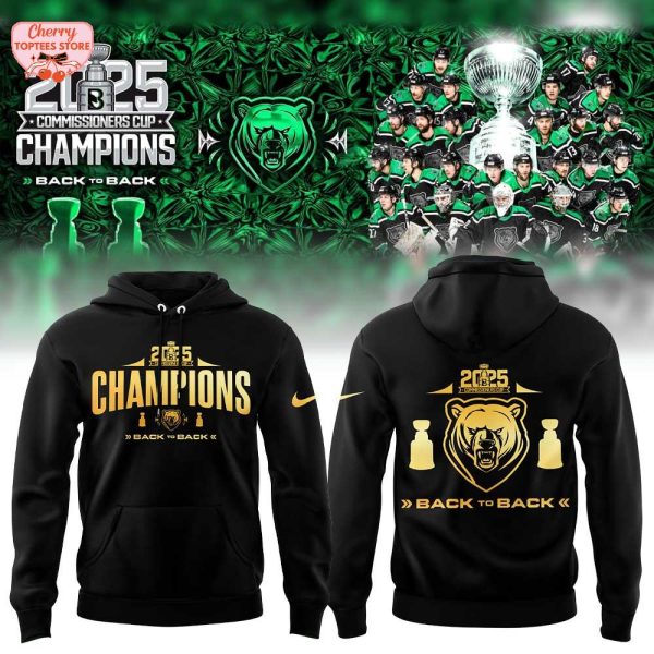 Binghamton Black Bears 2025 Commissioners Cup Finals Champions Black To Back Hoodie