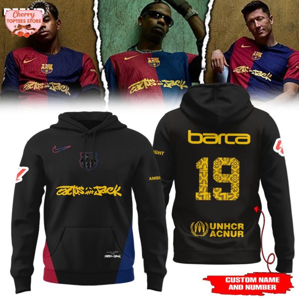 Cactus Jack Fc Barca New Travis Scott 19 Barcelona 2025 Hoodie