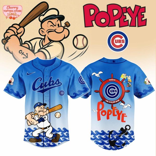 Chicago Cubs MLB x Popeye For Fans 2025 Baseball Jersey