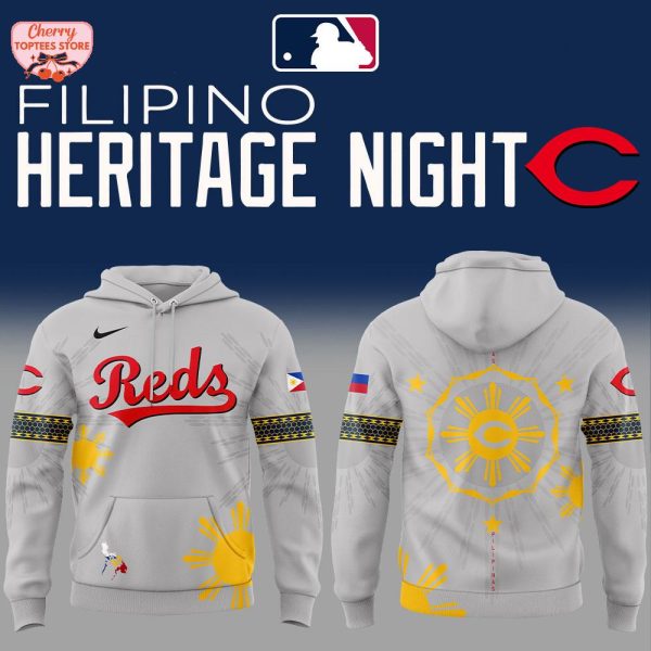 Cincinnati Reds Filipino Heritage Night 2025 Special New Hoodie
