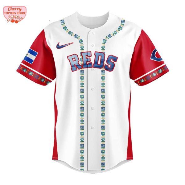 Cincinnati Reds Salvadoran Heritage Night 2025 Baseball Jersey