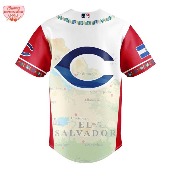 Cincinnati Reds Salvadoran Heritage Night 2025 Baseball Jersey