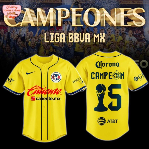 Club America Liga MX Campeon 2024-2025 Baseball Jersey