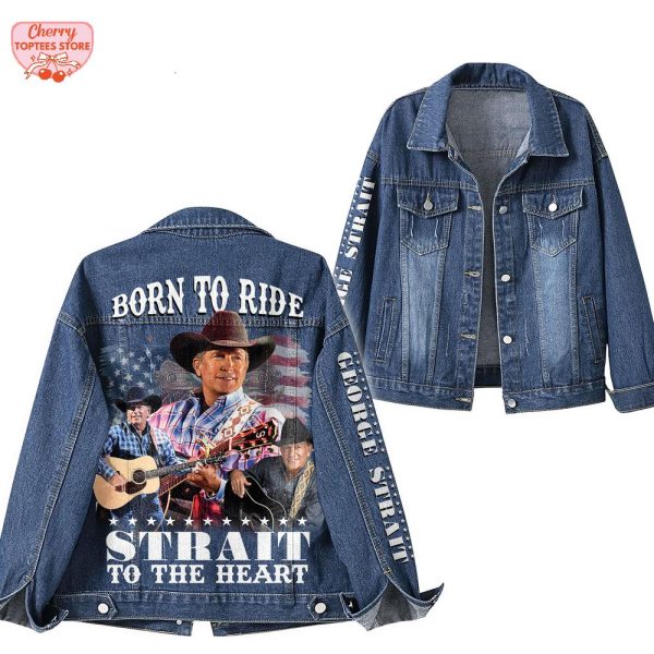 George Strait Born To Ride Strait To The Heart Denim Jacket