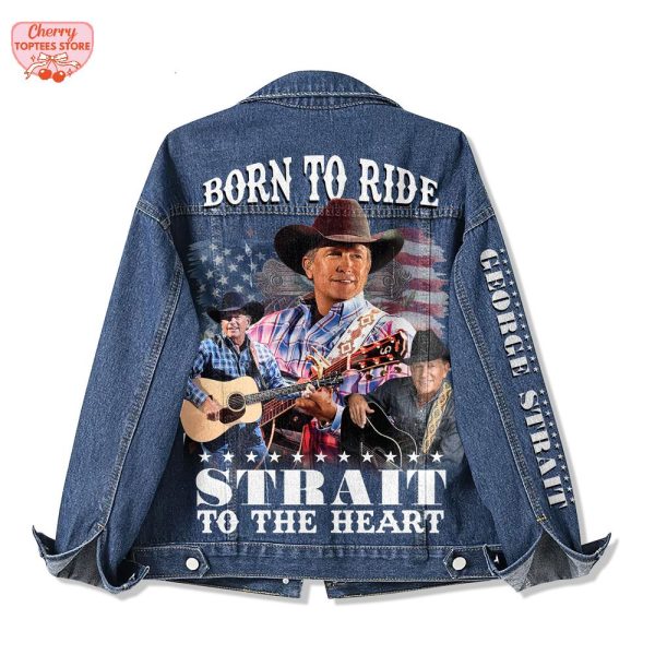 George Strait Born To Ride Strait To The Heart Denim Jacket