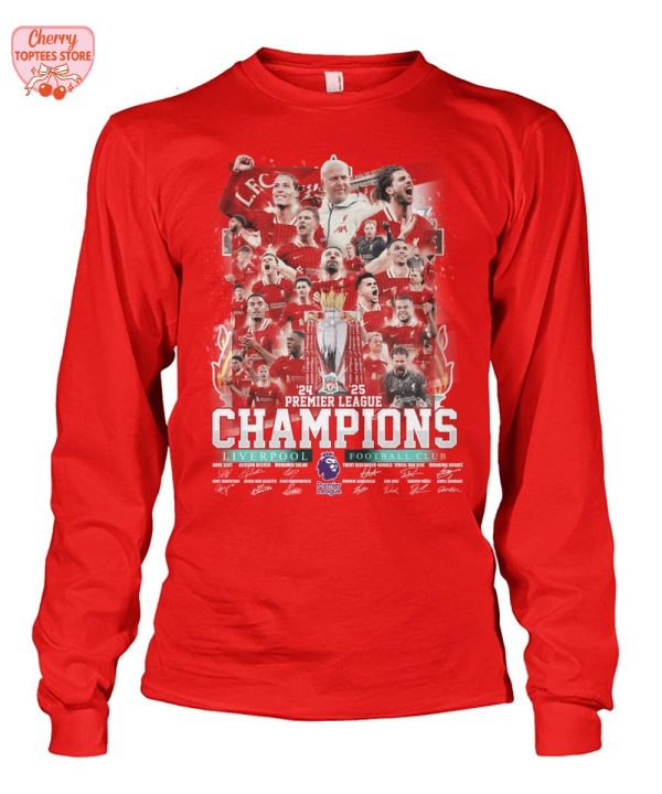 Liverpool Football Club Premier League Champions 2024-2025 T-Shirt