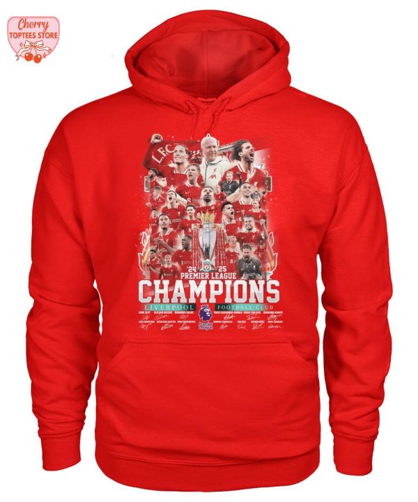 Liverpool Football Club Premier League Champions 2024-2025 T-Shirt