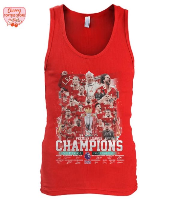 Liverpool Football Club Premier League Champions 2024-2025 T-Shirt