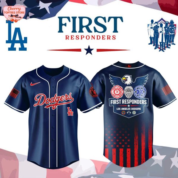 Los Angeles Dodgers MLB First Responders Night 2025 Baseball Jersey