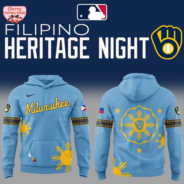 Milwaukee Brewers Filipino Heritage Night 2025 Special New Hoodie