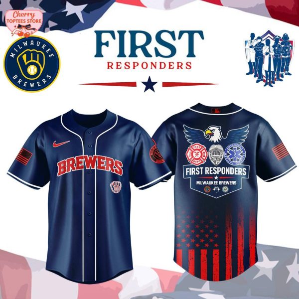 Milwaukee Brewers MLB First Responders Night 2025 Baseball Jersey