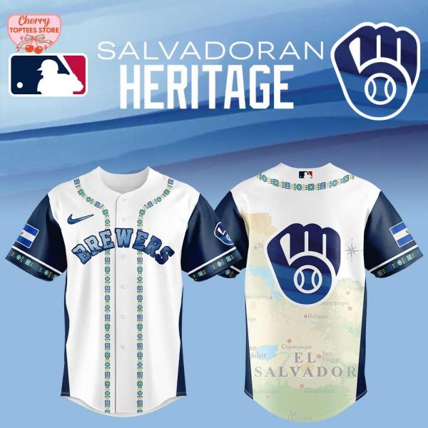 Milwaukee Brewers Salvadoran Heritage Night 2025 Baseball Jersey