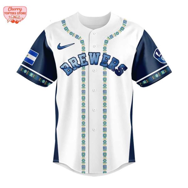 Milwaukee Brewers Salvadoran Heritage Night 2025 Baseball Jersey