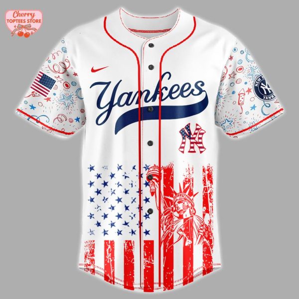 New York Yankees MLB Happy 4Th Of July 2025 Baseball Jersey