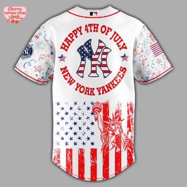 New York Yankees MLB Happy 4Th Of July 2025 Baseball Jersey