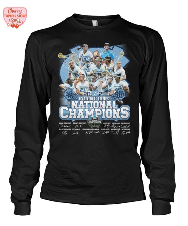 North Carolina Tar Heels NCAA Women’s Lacrosse National Champions 2025 T-Shirt