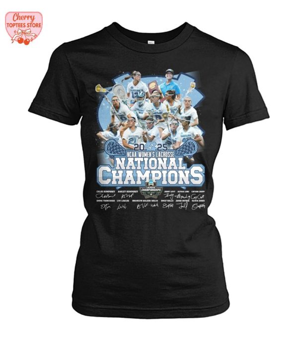 North Carolina Tar Heels NCAA Women’s Lacrosse National Champions 2025 T-Shirt