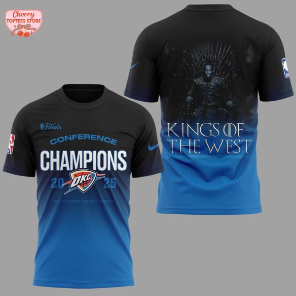 Oklahoma City Thunder Conference Champions 2025 Kings Of The West T-Shirt