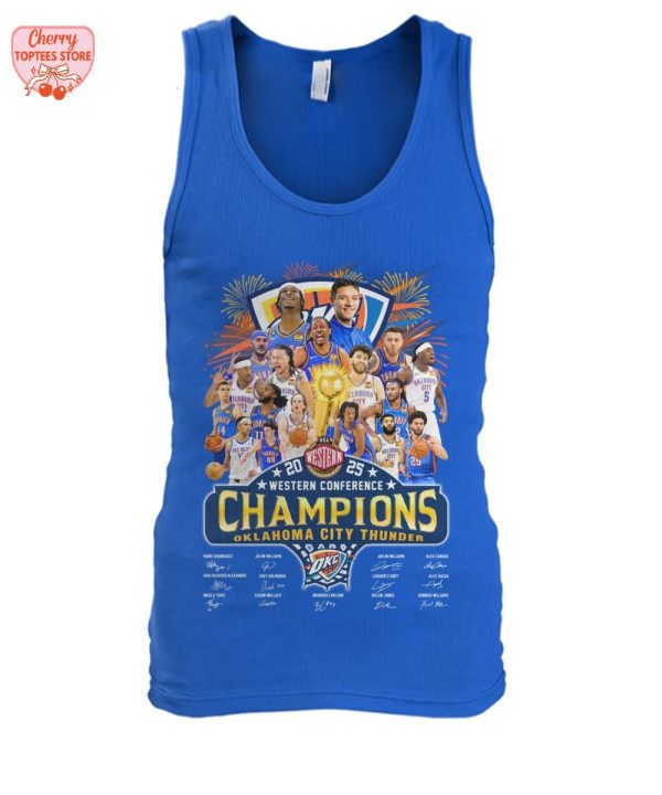 Oklahoma City Thunder NBA 2025 Western Conference Champions T-Shirt