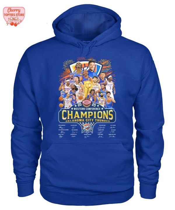 Oklahoma City Thunder NBA 2025 Western Conference Champions T-Shirt