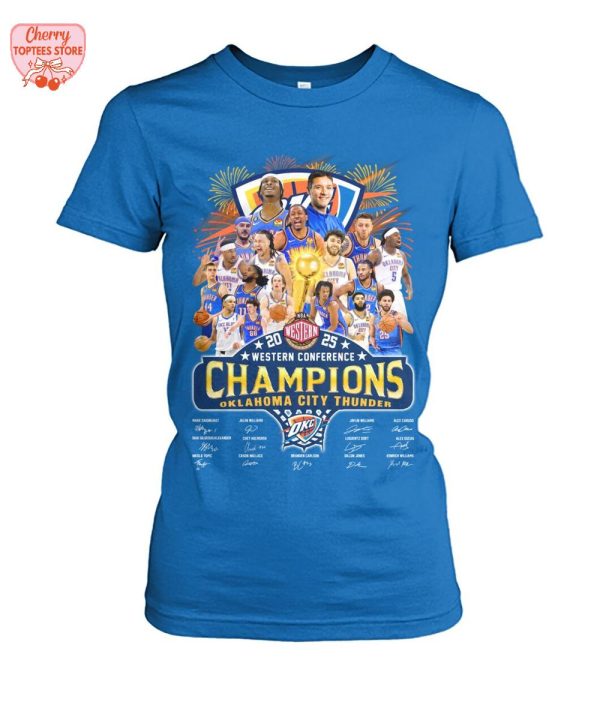 Oklahoma City Thunder NBA 2025 Western Conference Champions T-Shirt