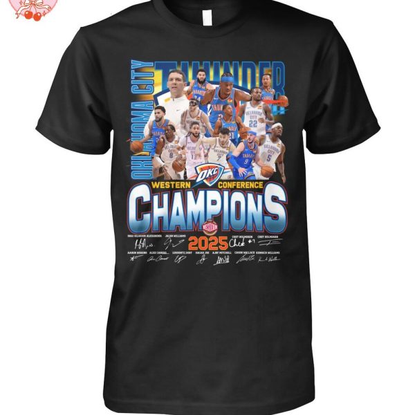 Oklahoma City Thunder Western Conference Champions 2025 T-Shirt
