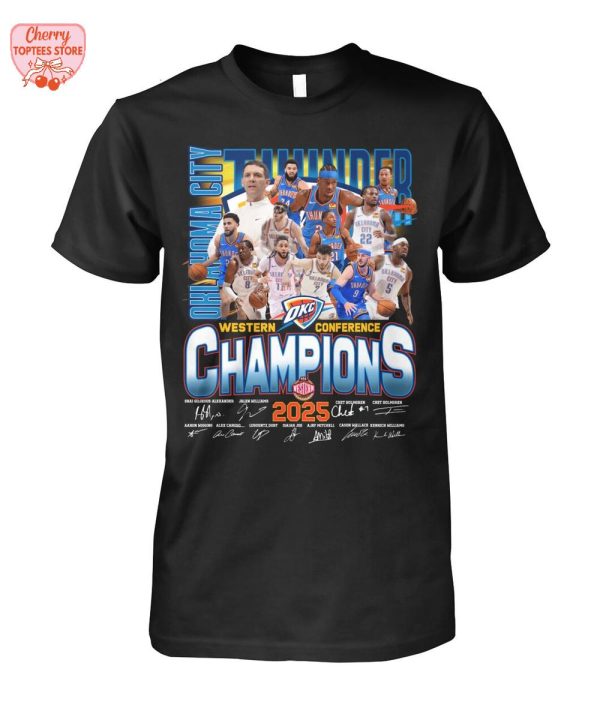 Oklahoma City Thunder Western Conference Champions 2025 T-Shirt