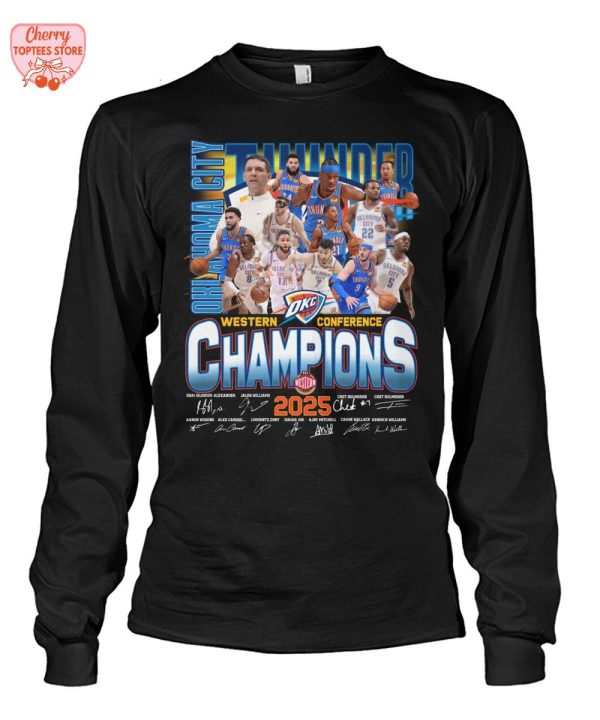Oklahoma City Thunder Western Conference Champions 2025 T-Shirt