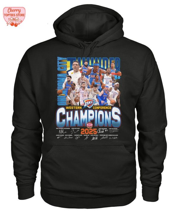 Oklahoma City Thunder Western Conference Champions 2025 T-Shirt