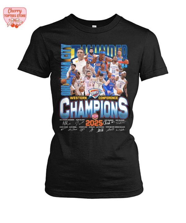 Oklahoma City Thunder Western Conference Champions 2025 T-Shirt