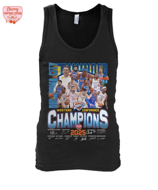 Oklahoma City Thunder Western Conference Champions 2025 T-Shirt
