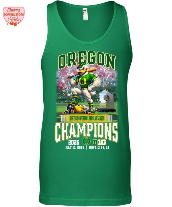 Oregon Ducks Big Ten Conference Regular Season Champions 2025 T-Shirt