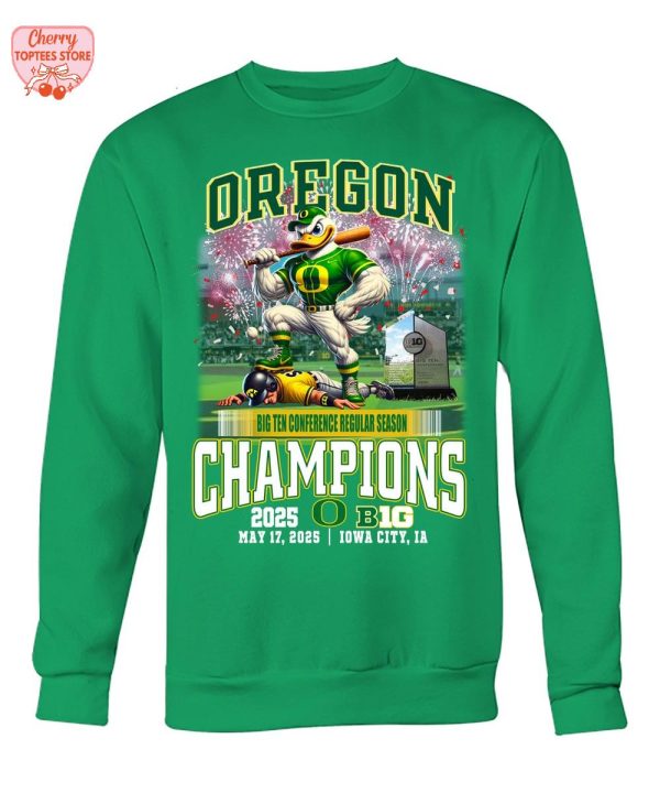 Oregon Ducks Big Ten Conference Regular Season Champions 2025 T-Shirt