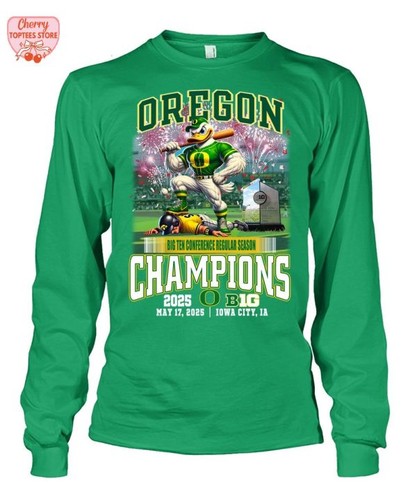 Oregon Ducks Big Ten Conference Regular Season Champions 2025 T-Shirt