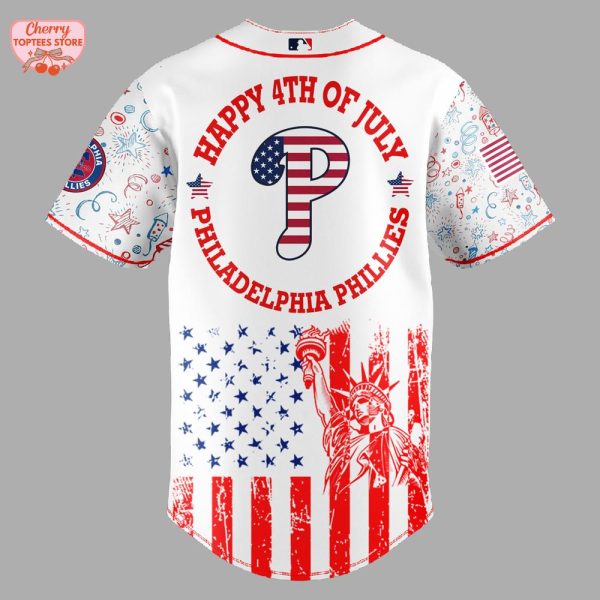 Philadelphia Phillies MLB Happy 4Th Of July 2025 Baseball Jersey