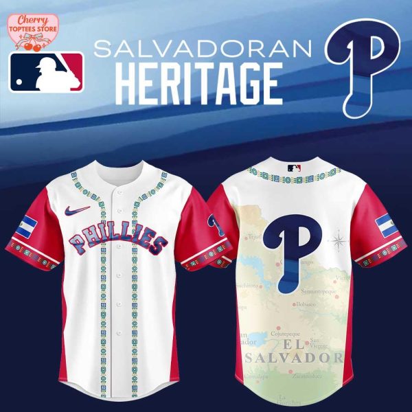 Philadelphia Phillies Salvadoran Heritage Night 2025 Baseball Jersey
