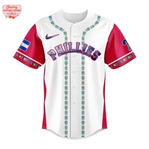 Philadelphia Phillies Salvadoran Heritage Night 2025 Baseball Jersey